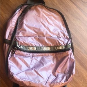 Purple le sac back pack